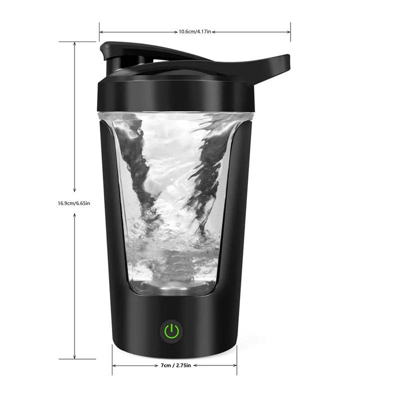 Portable Electric Bottle 450ML Self-Mixing Blender Black view 2