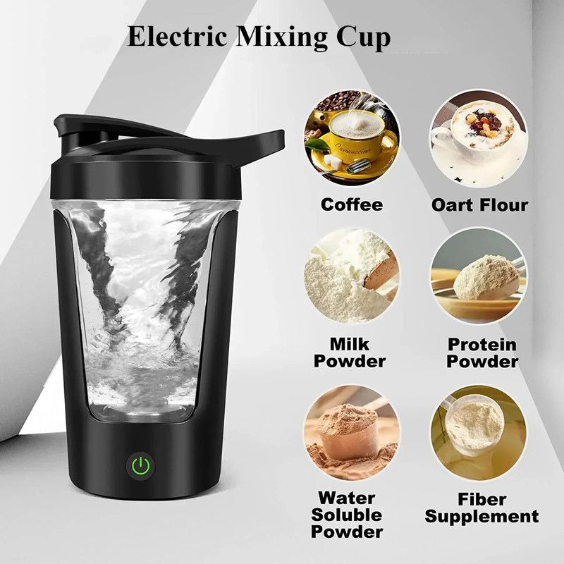 Portable Electric Bottle 450ML Self-Mixing Blender Black view 3