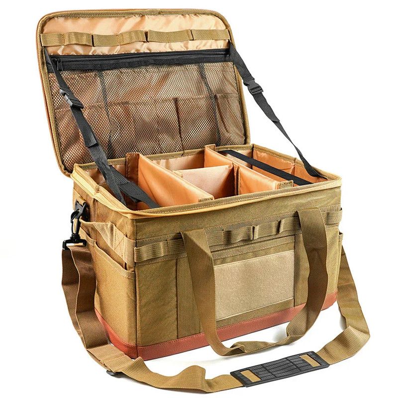 30L Camping Organizer Storage Bag Khaki view 5