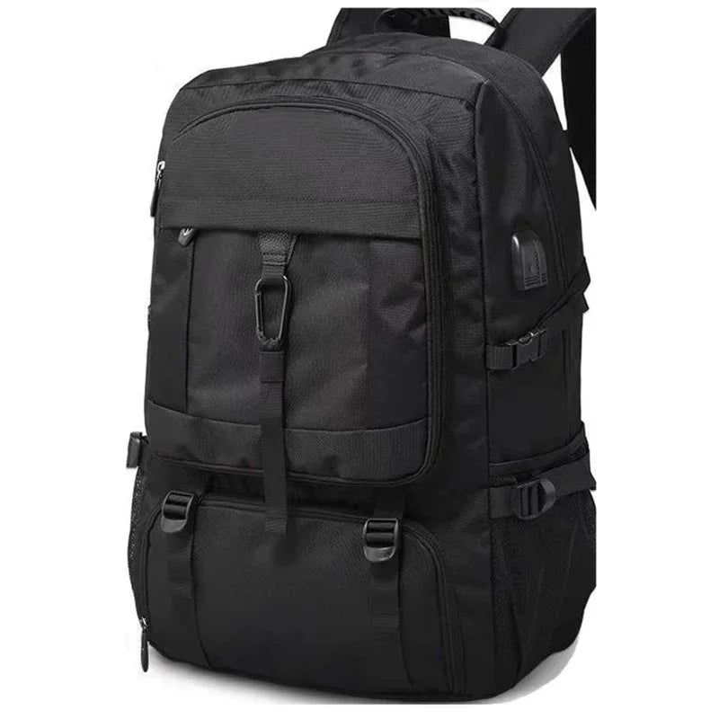 80L Mens Travel Backpack Waterproof Black view 3