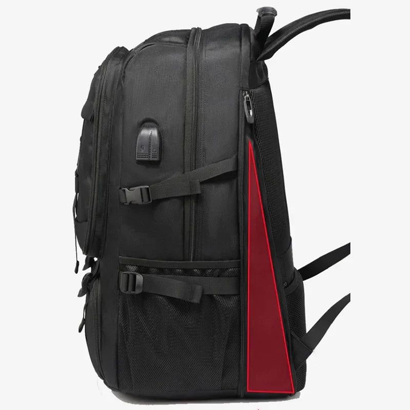 80L Mens Travel Backpack Waterproof Black view 6