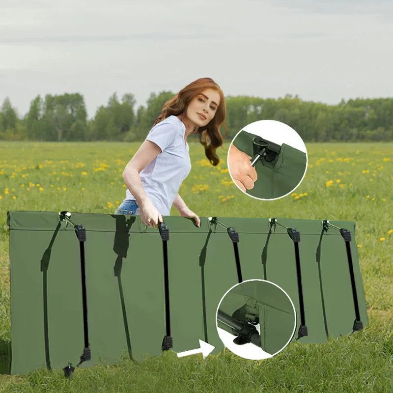 Portable Camping Cot Compact Folding Bed Green view 7