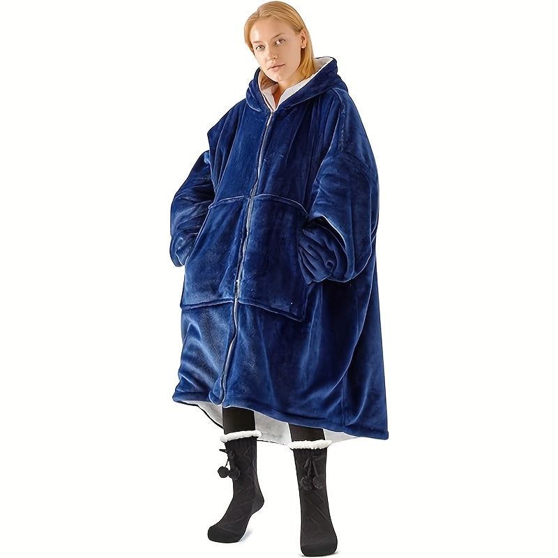 Wearable Zipper Blanket Super Soft Flannel Warmth view 2