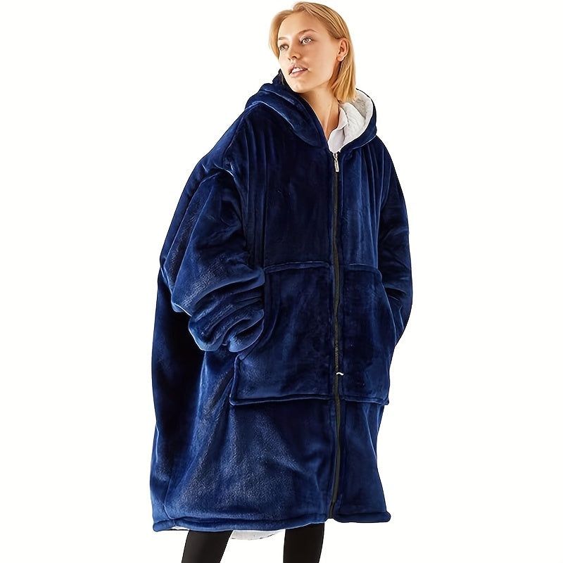 Wearable Zipper Blanket Super Soft Flannel Warmth view 3