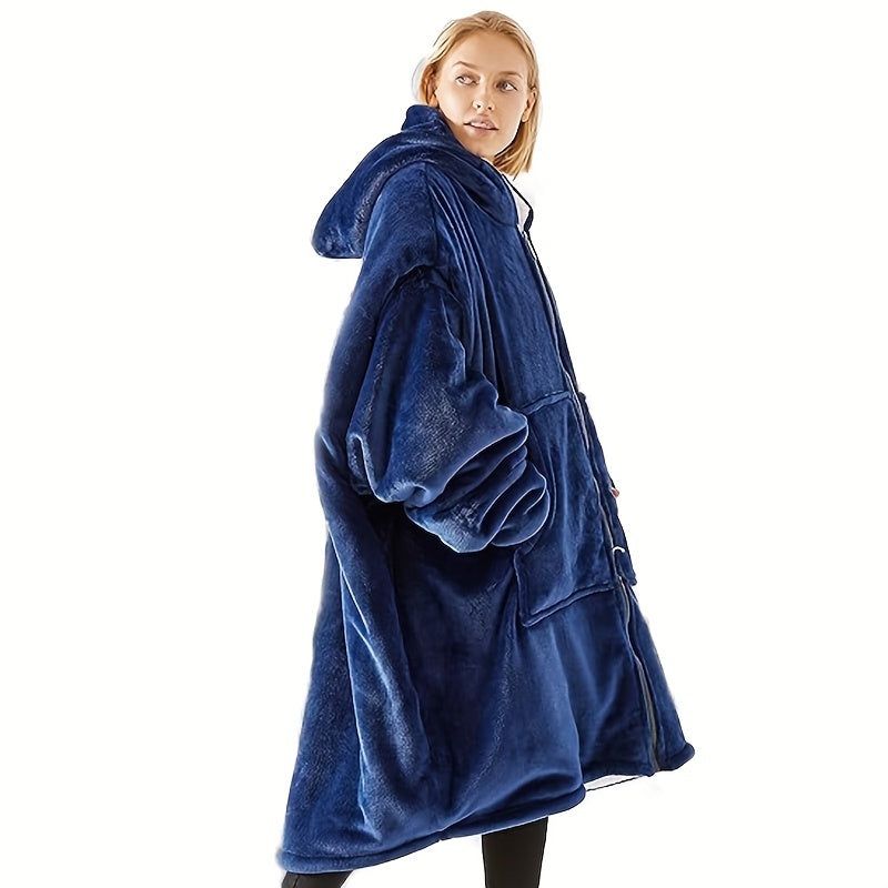 Wearable Zipper Blanket Super Soft Flannel Warmth view 4
