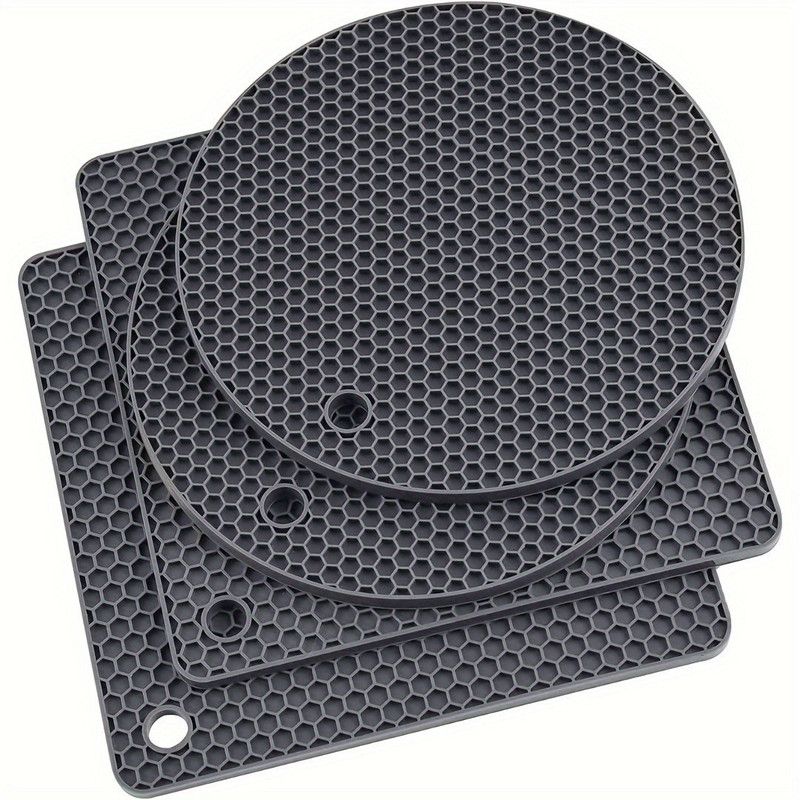 Silicone Trivets Set Heat-Resistant & Non-Slip (4PCS) view 2