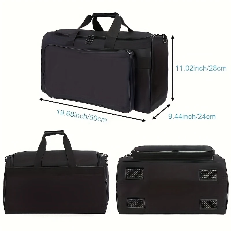 Nylon Duffel Bag with Shoe Compartment view 3