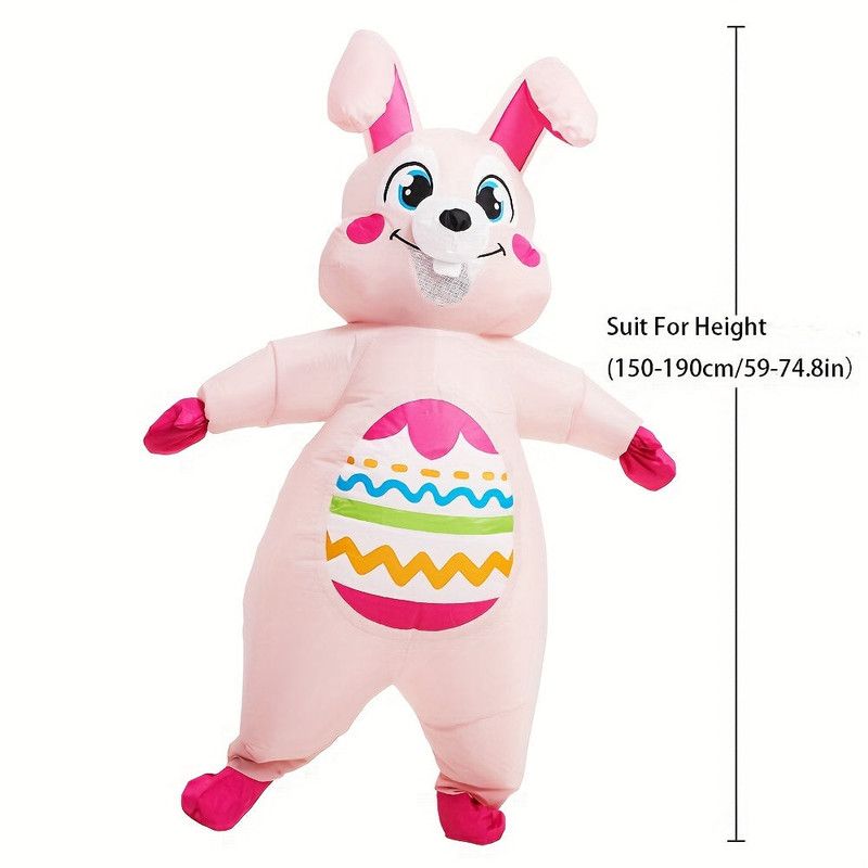Oversized Inflatable Easter Bunny Costume USB/Battery Powered view 6