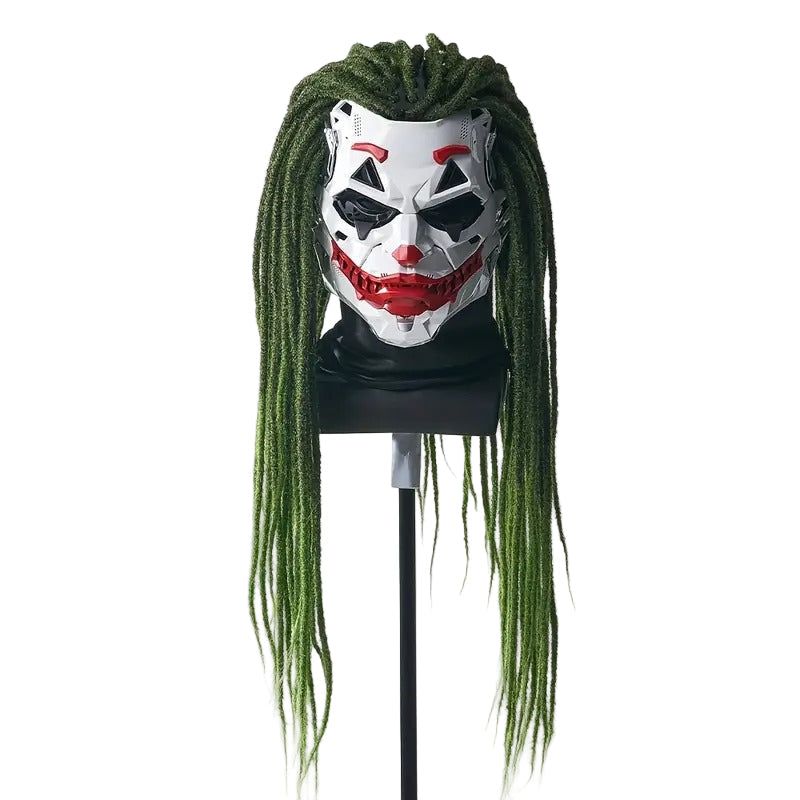 Joker Clown Costume Mask with Braids view 2
