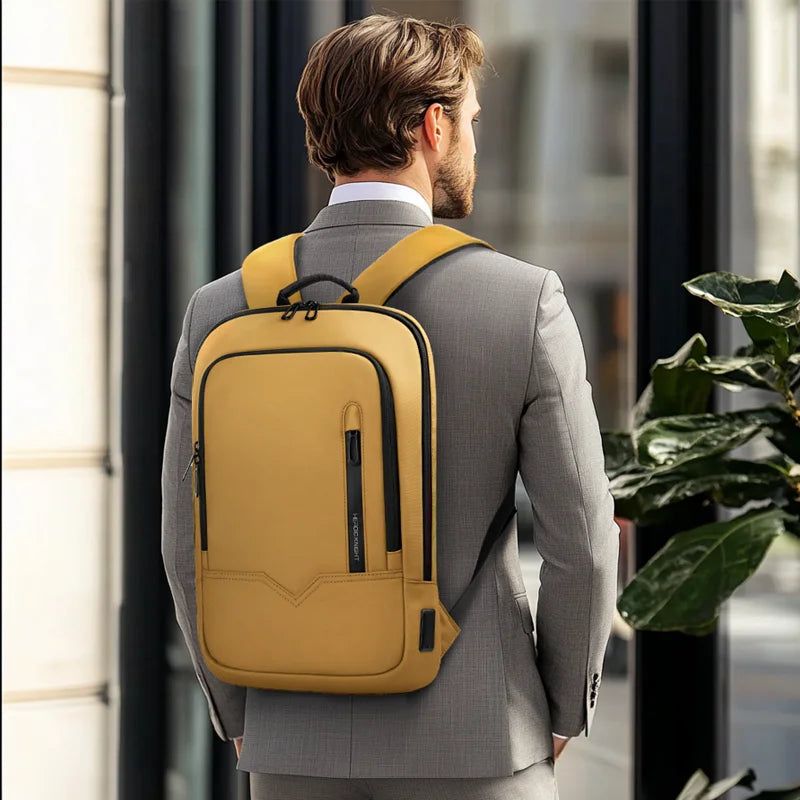 15.6-Inch Thin Laptop Backpack Yellow view 6