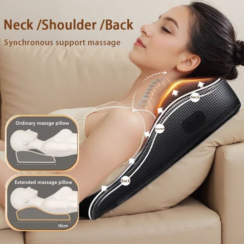 Electric Cervical Pillow Massager Black view 5