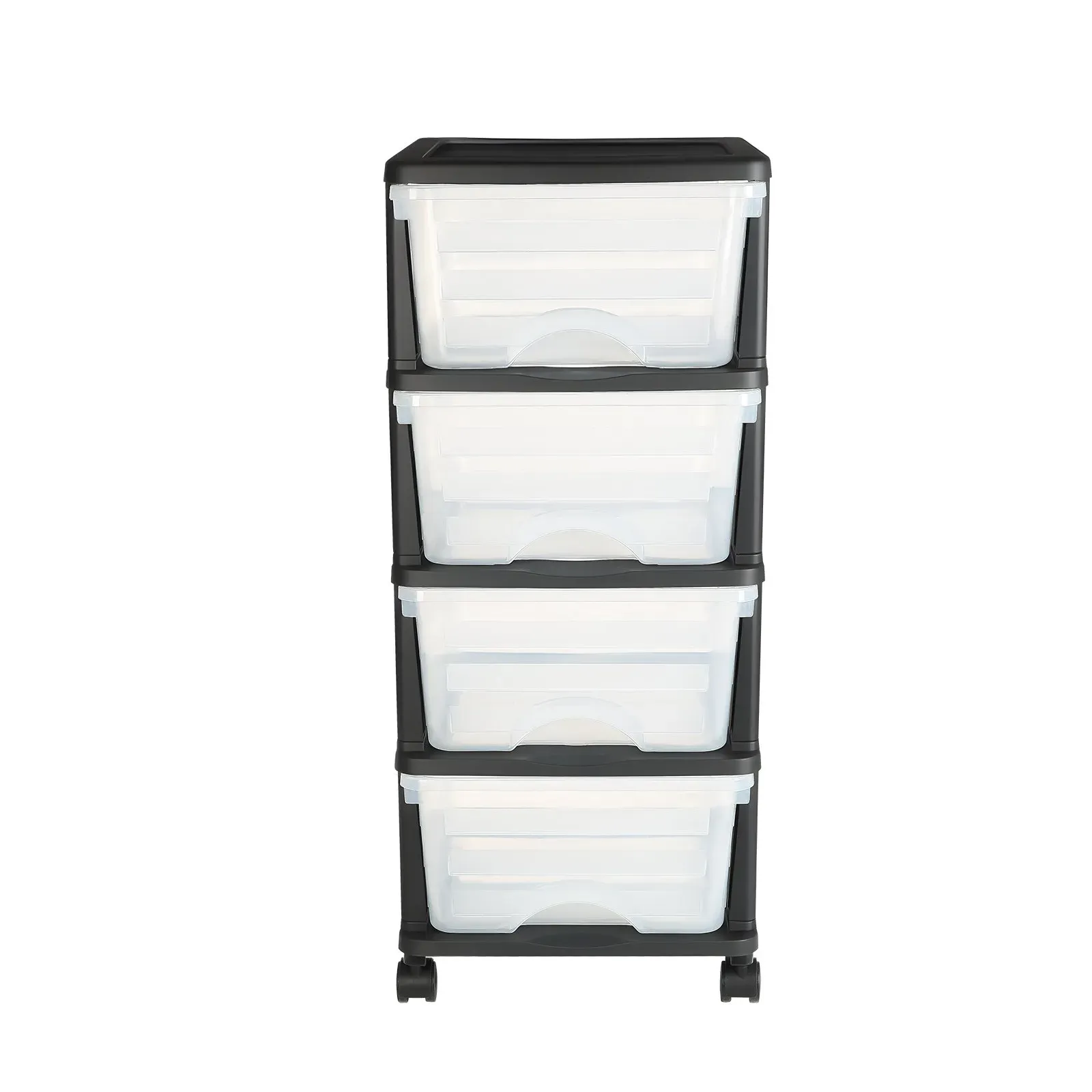 Plastic Storage Drawers Cart view 2