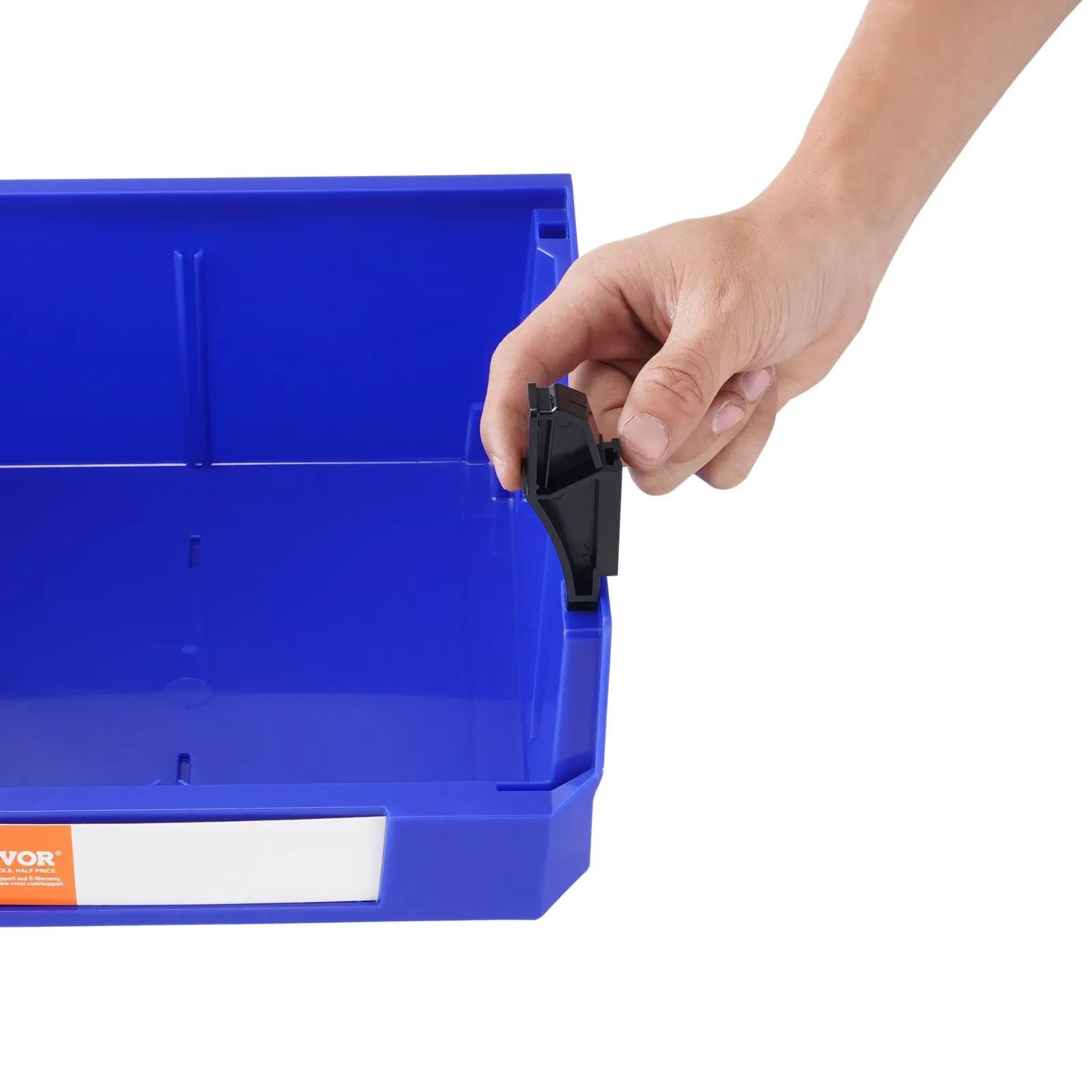Plastic Storage Bin, (276 mm x 279 mm x 128 mm), Blue/Red, 6-Pack, Kitchen view 3