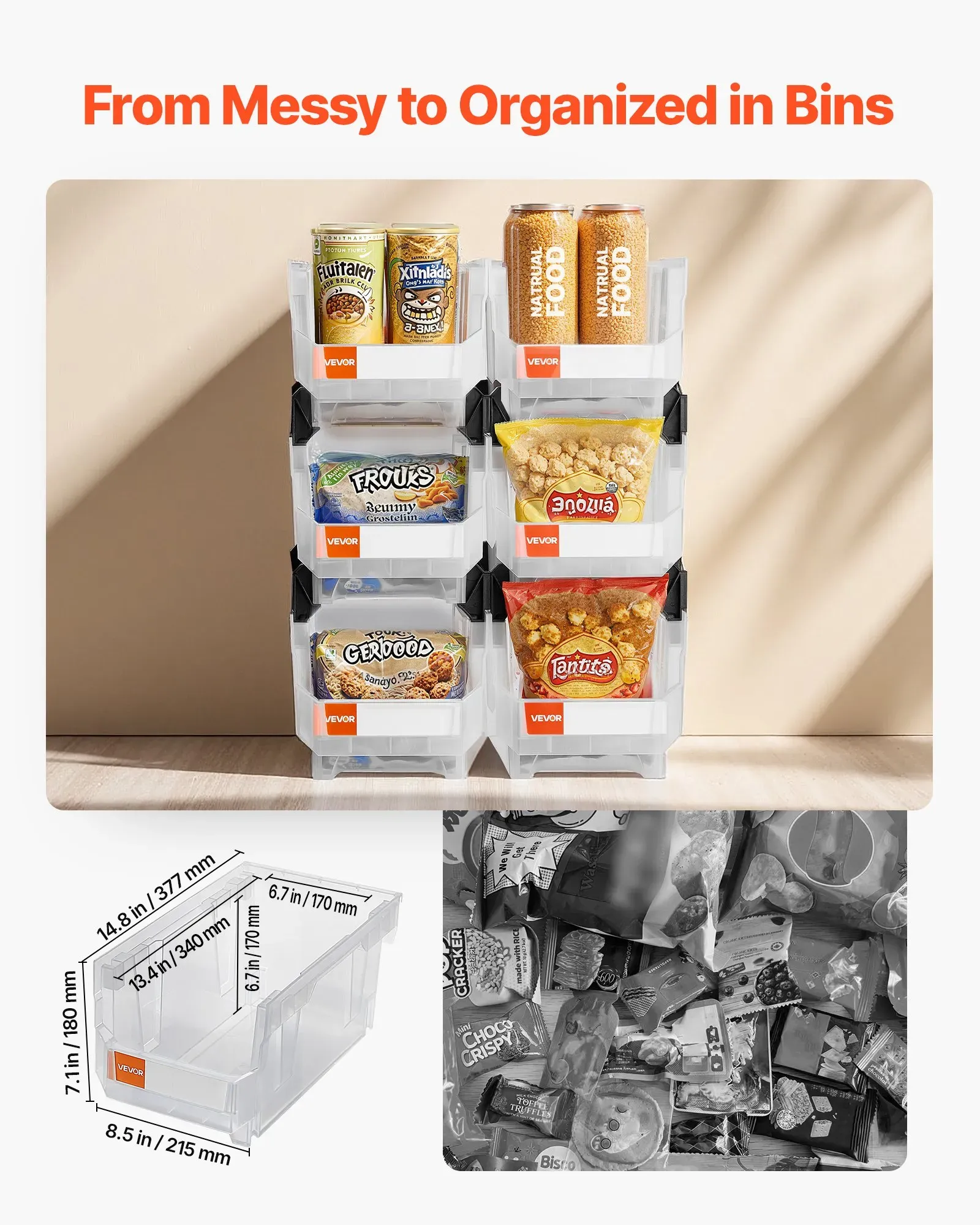 Plastic Stackable Storage Bins view 5