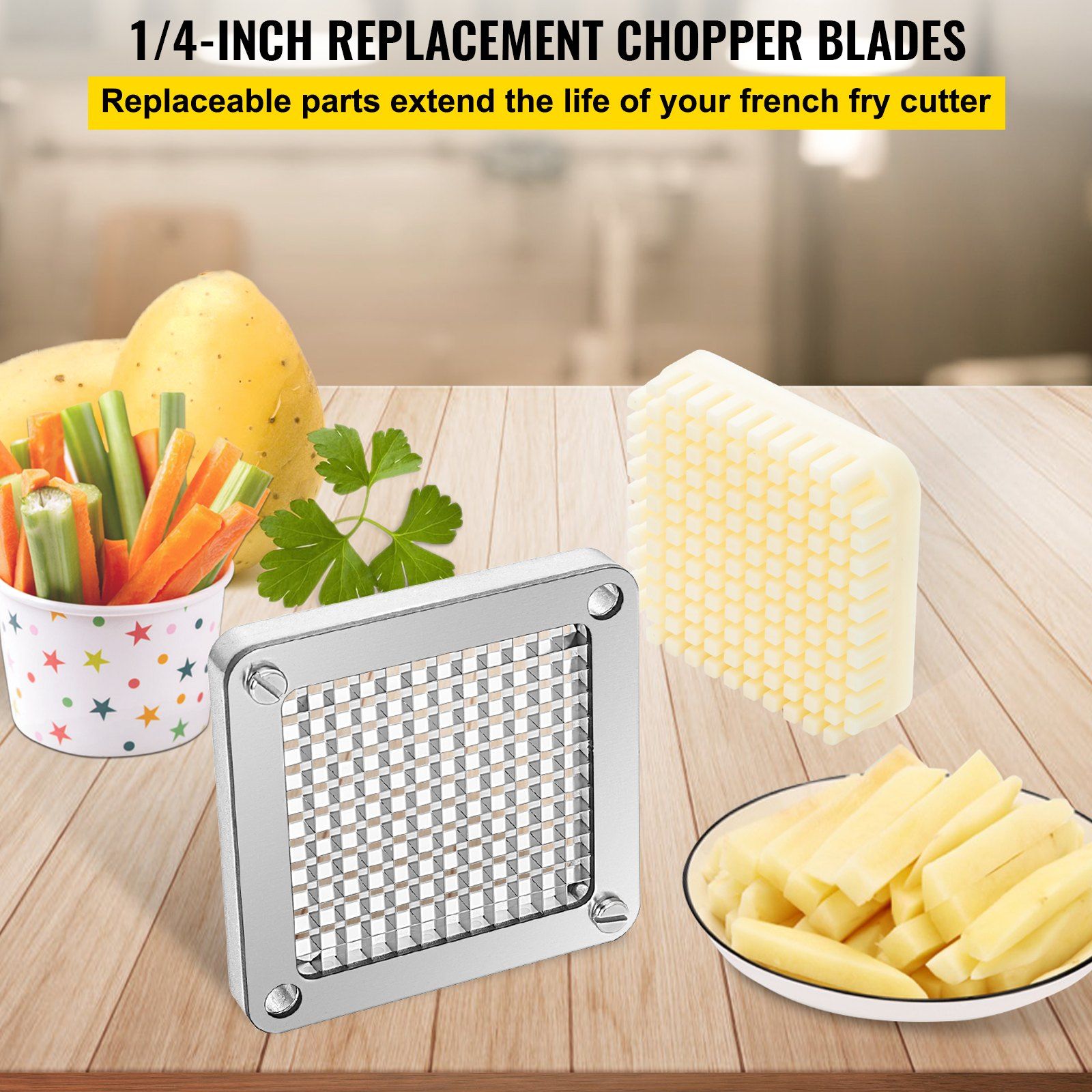 3 Pack 1/4 Inch Replacement Chopper Blade Assembly with 6 Extra Blades view 3