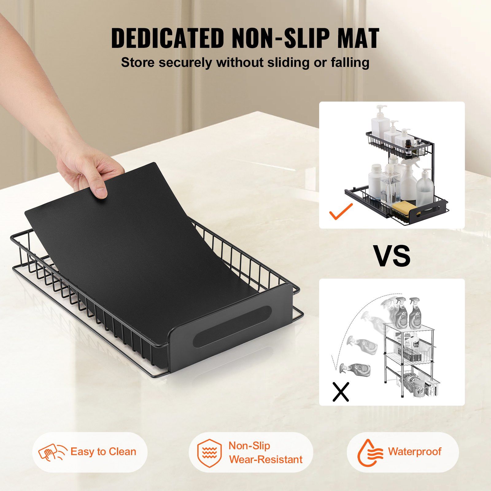 2-Tier Pull Out Cabinet Organizer view 3
