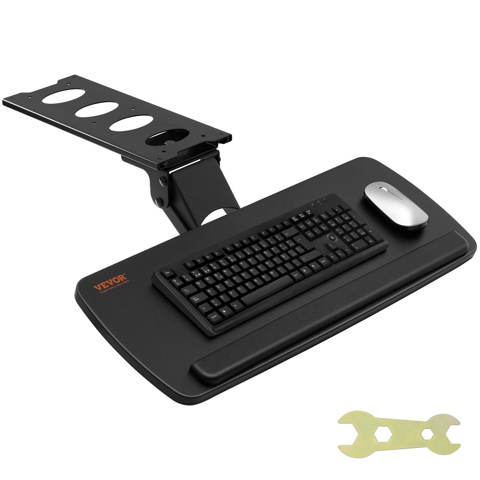Keyboard Tray under Desk Adjustable Height and Angle Slide Out Keyboard Holder — image 1