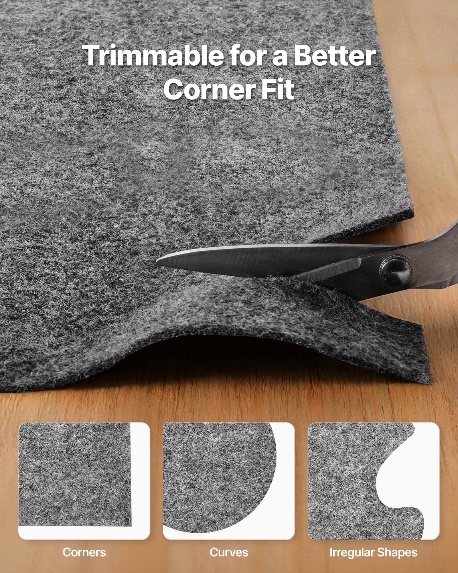 Rug Pad 2.44 x 1.52 m, Non-slip Carpet Area Pad, Finishes, Keeps Carpets in Place view 5