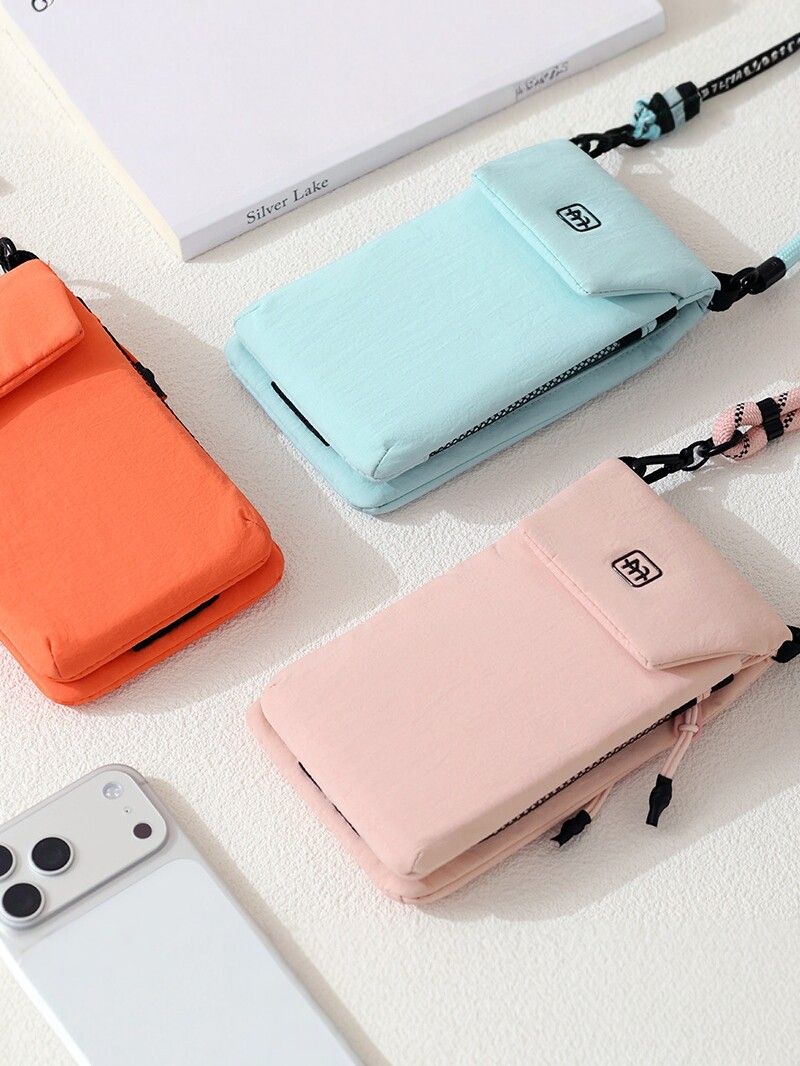 Blue Crossbody Phone Bag - Compact Travel Wallet with Large Capacity Multi view 4
