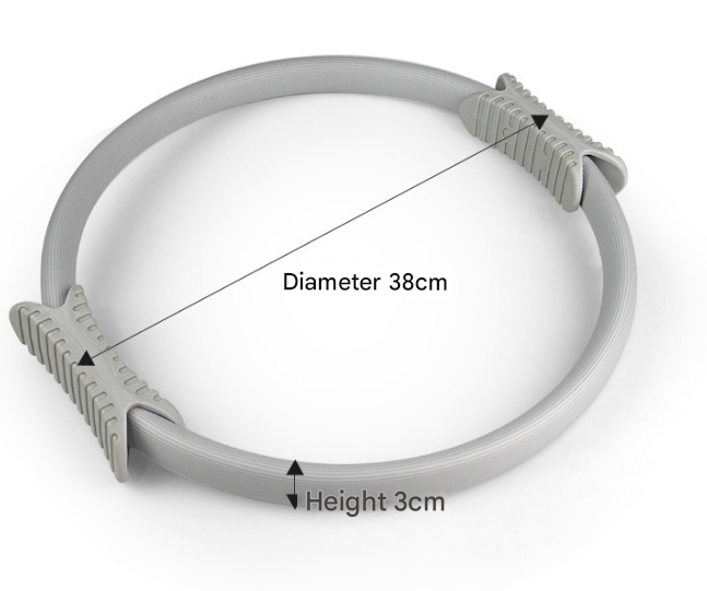 2 PCS Black 38cm Pilates Ring Circle with Comfort Foam Handles for Core & view 3
