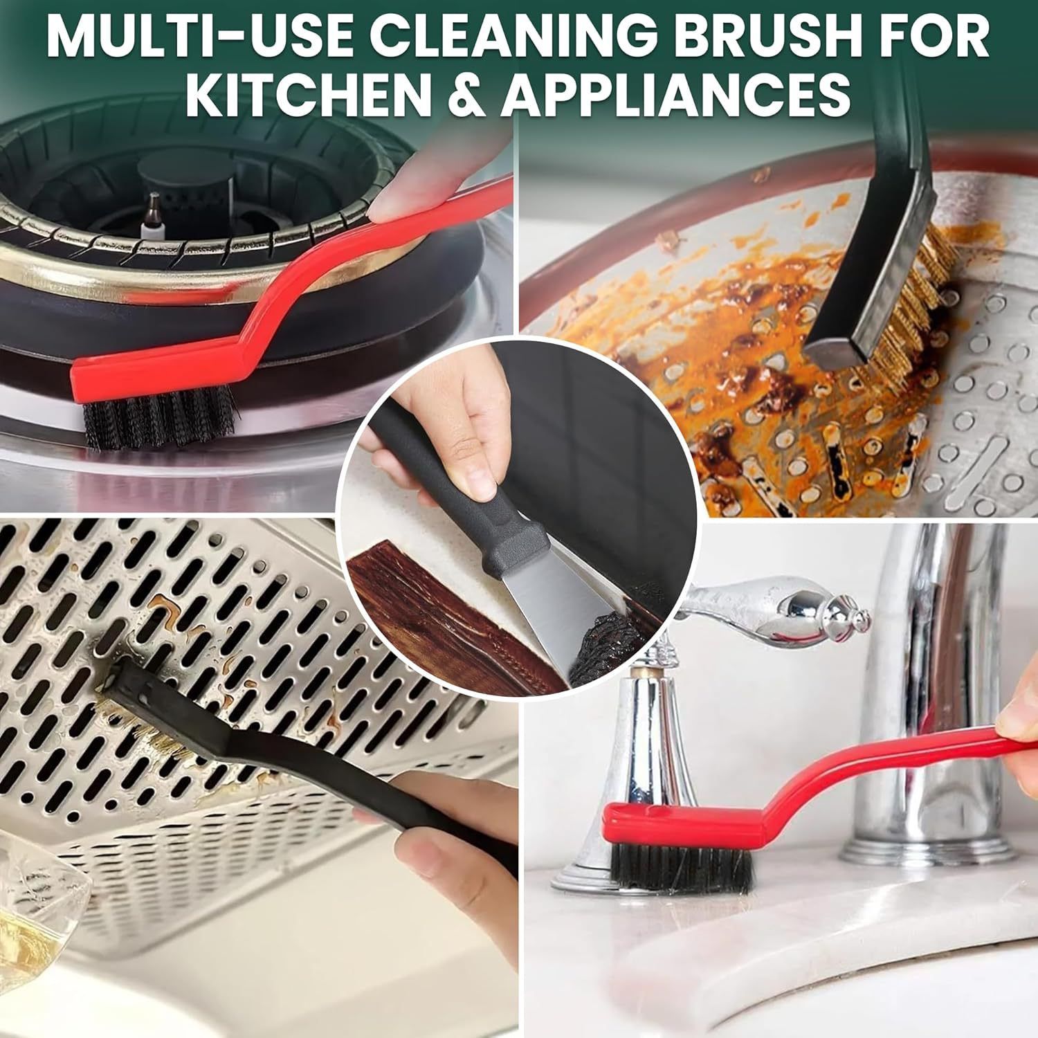 Set A Multi-Use Heavy-Duty Cleaning Brush Set – 12-Piece Hard Bristle Tool Kit view 6