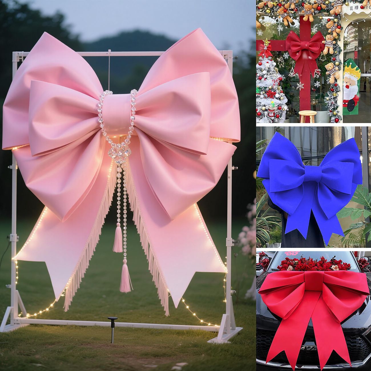 Red EVA Bow Decoration DIY Kit - 75cm x 100cm DIY Party & Event Backdrop Bow view 3