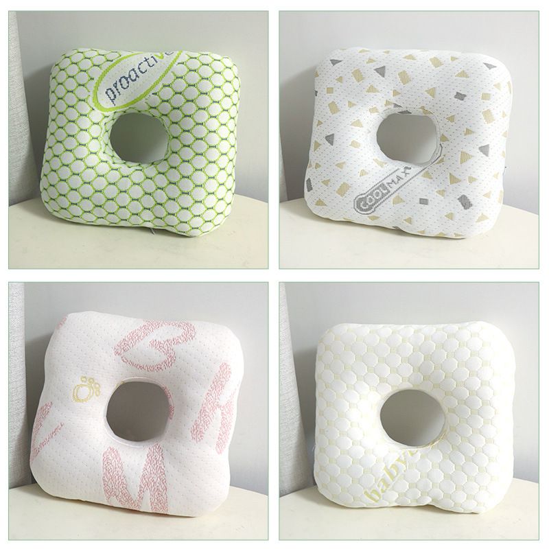 Grey Ear Piercing Pillow - Soft Side Sleeper Cushion with Hollow Center for view 2