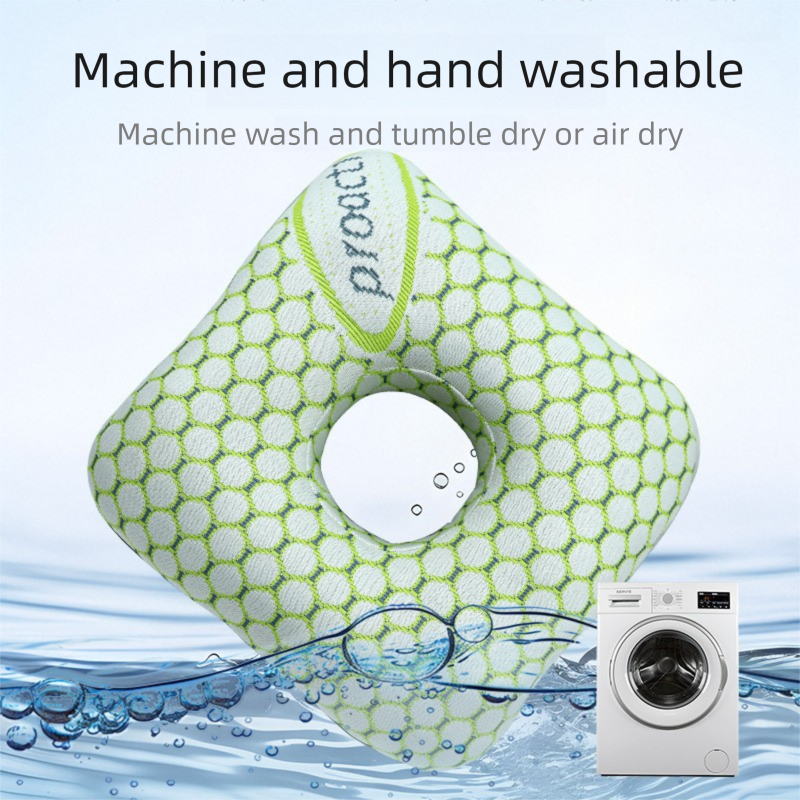 Light Green Ear Piercing Pillow - Soft Side Sleeper Cushion with Hollow Center view 7