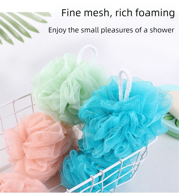 Blue 3-Piece Exfoliating Bath Set with Long-Handle Back Scrubber view 5