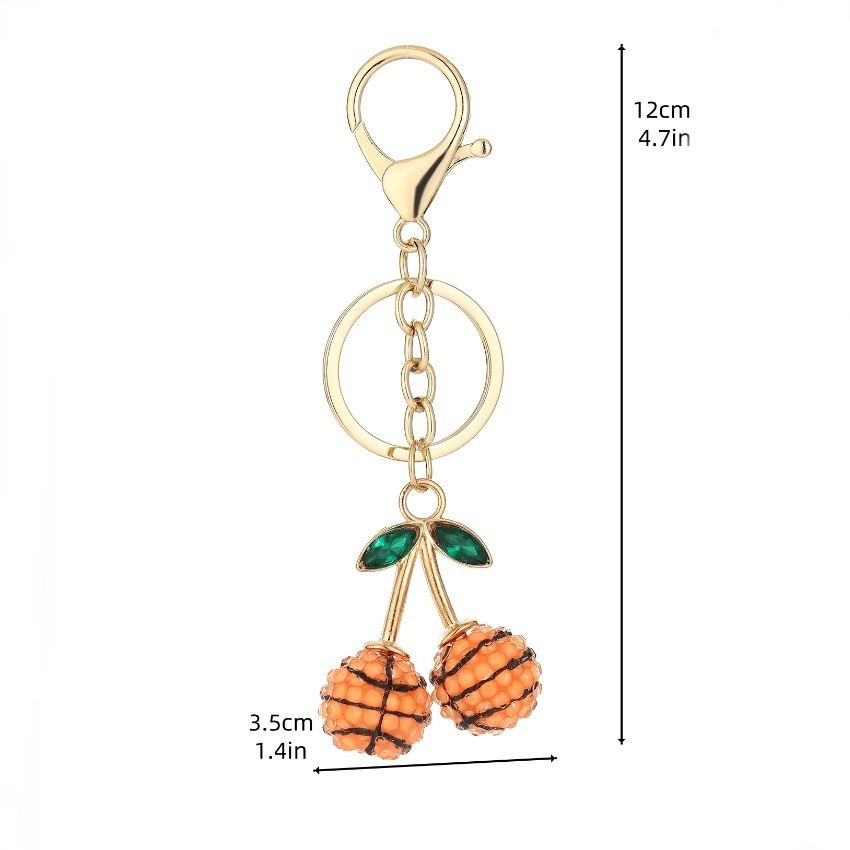 2 Pcs Black and white soccer ball design Creative Sports Ball Cherry Keychain view 4
