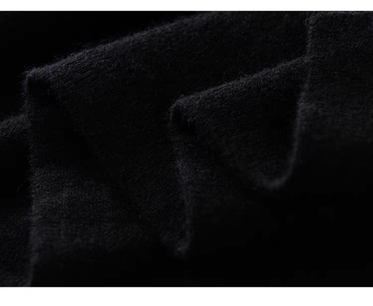 Black Women's Winter Shawl Wrap - 140 x 56 cm Polyester Two Way Knitted Cape Scarf view 4