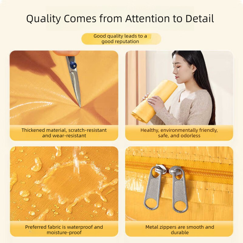 Yellow Extra Large Moving and Storage Bag - 190L Waterproof Moisture Resistant view 2
