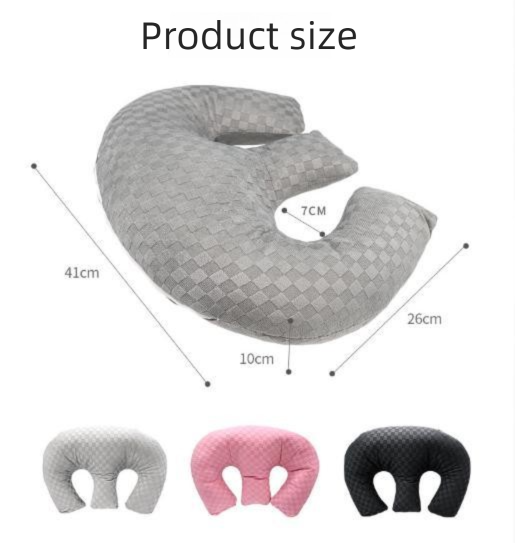 Gray Ergonomic M-Shaped Breast Support Pillow for Spa & Postpartum Care – Soft view 3
