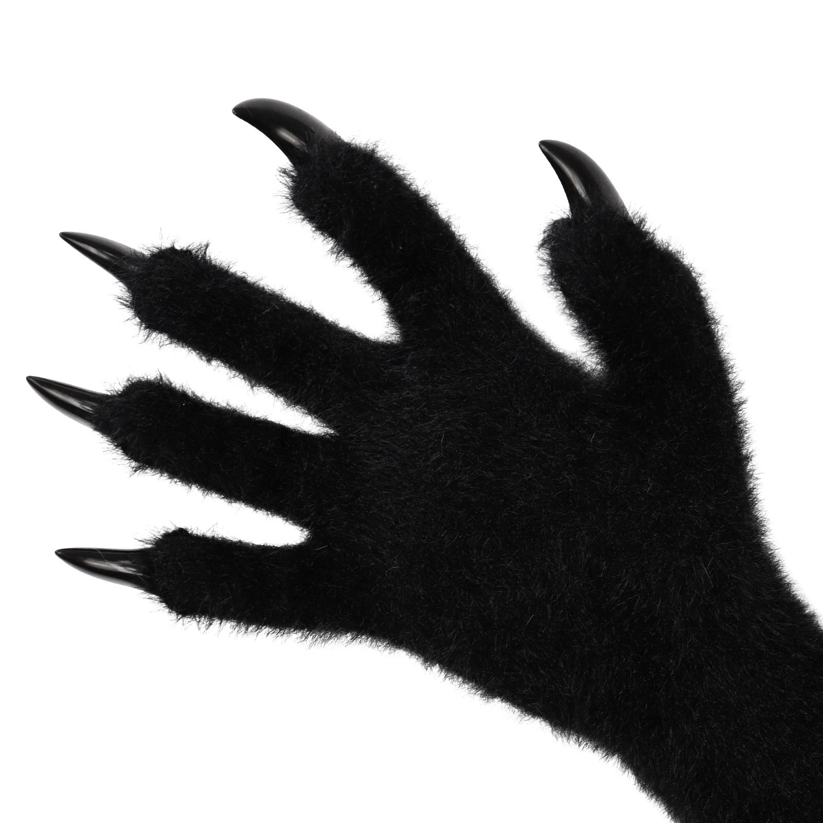 1 Pair White Realistic Long Claw Gloves – Halloween Costume Beast Paw Prop view 4