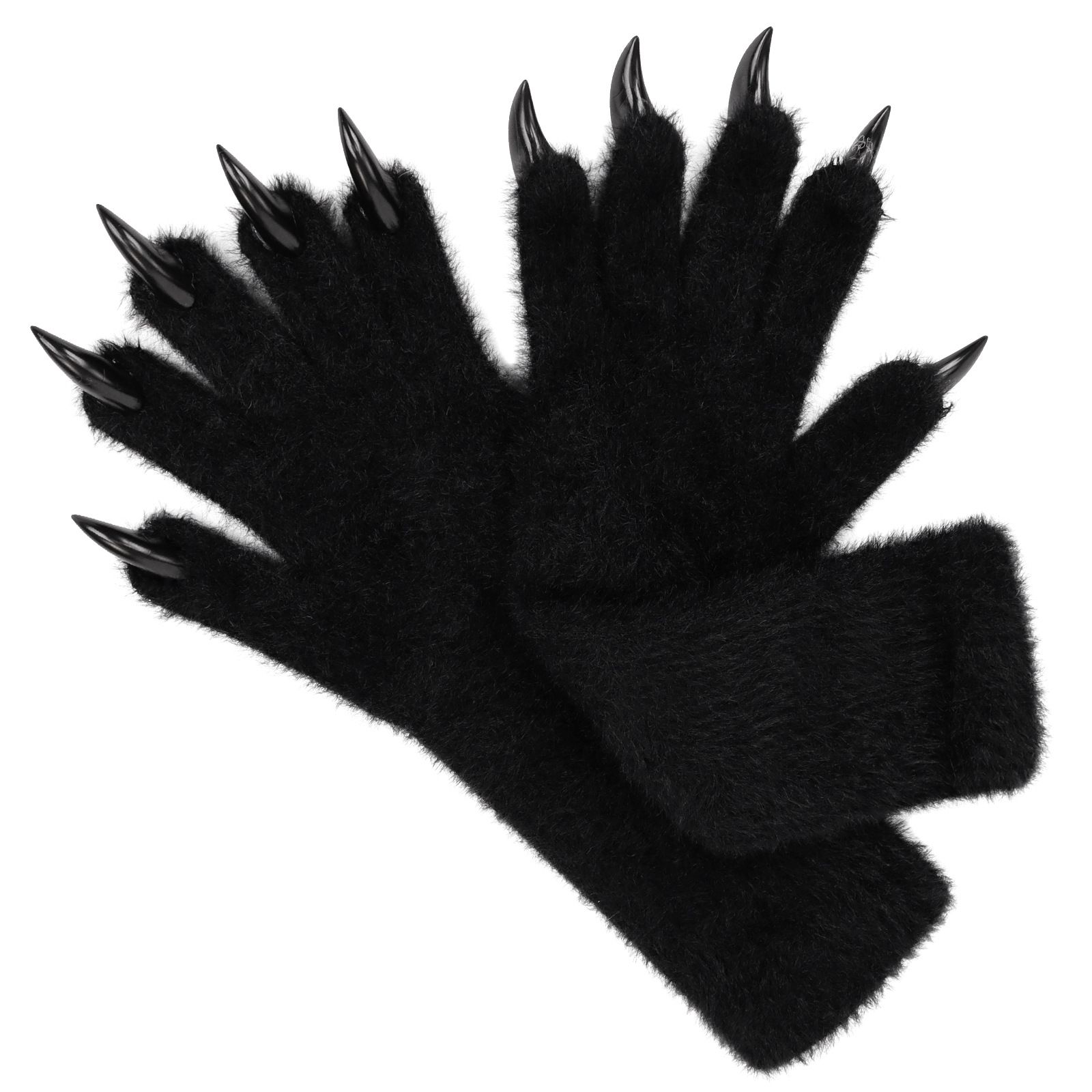 1 Pair Purple Realistic Long Claw Gloves – Halloween Costume Beast Paw Prop view 3