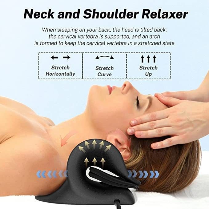 Adjustable Inflatable Cervical Traction Pillow – PU Foam Neck Stretcher & view 4