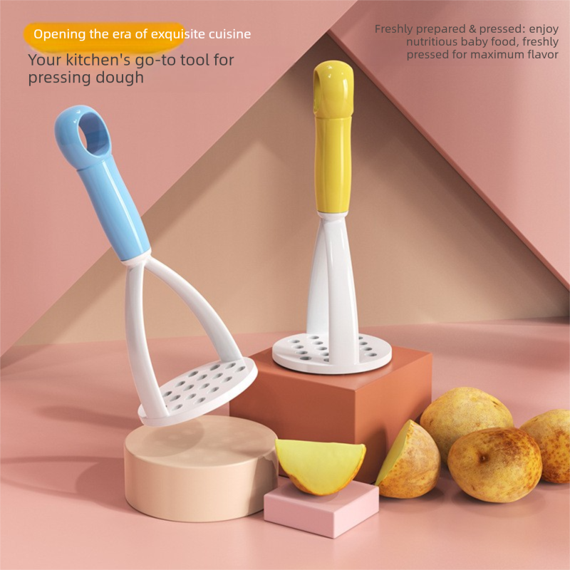 3-Pack Blue Manual Potato Masher - Baby Food Maker & Vegetable Ricer with view 5