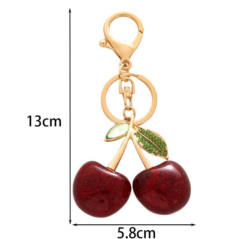Fashionable Fashionable Cherry Keychain with Fruit Pendant for Handbags and