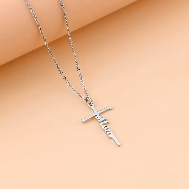 Stainless Steel Cross Necklace for Women Mother's Day Holiday Gift Elegant view 2