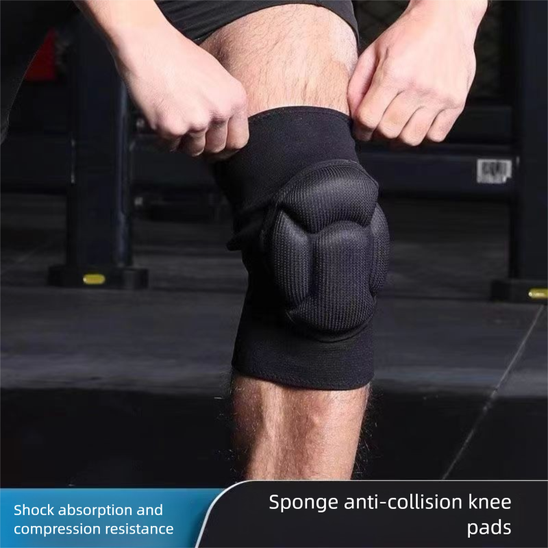 Size L Black Protective Sponge Knee Pads for Cycling and Climbing Impact view 2