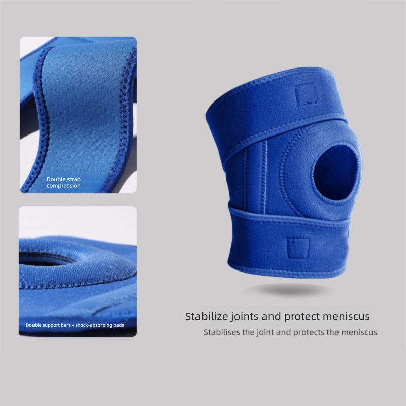 Black Upgraded Sport Knee Pads with Dual Spring Support and Shock Absorption view 5