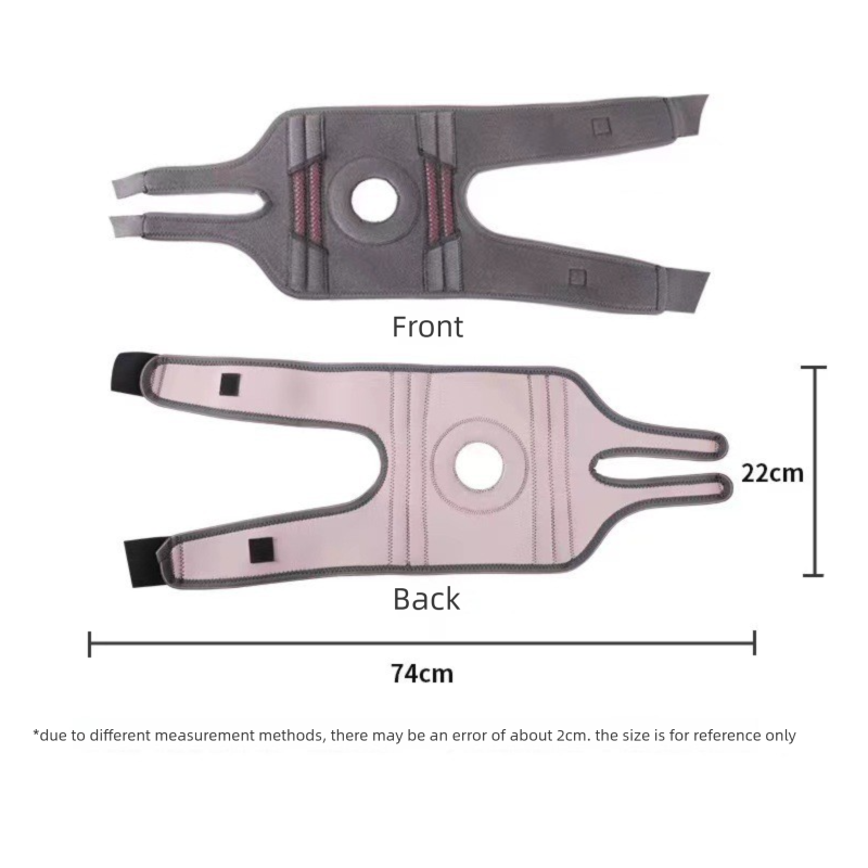 Grayish purple Adjustable Open Patella Knee Brace with Spring Support and view 6