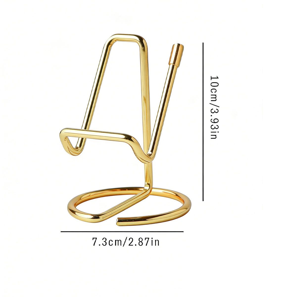 2-Pack Gold Universal Aluminum Phone Stand - Minimalist One-Piece Metal Tablet — image 1