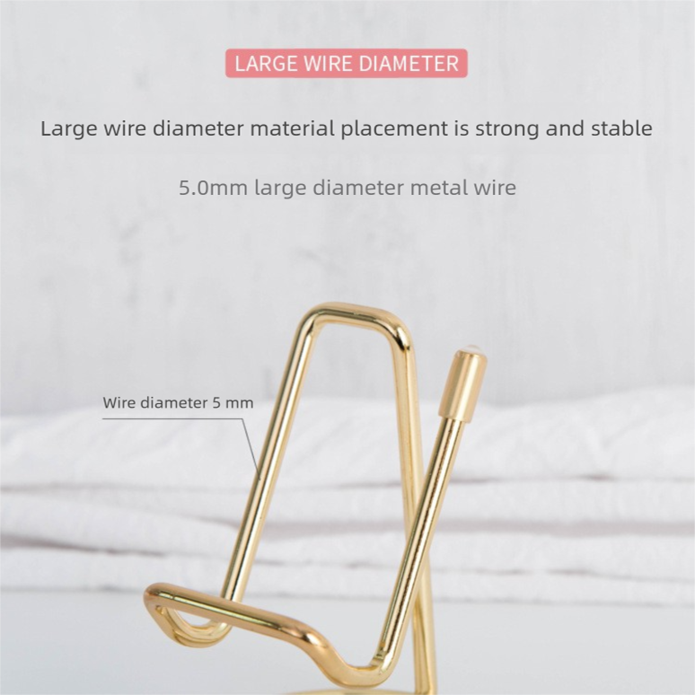 2-Pack Gold Universal Aluminum Phone Stand - Minimalist One-Piece Metal Tablet view 3
