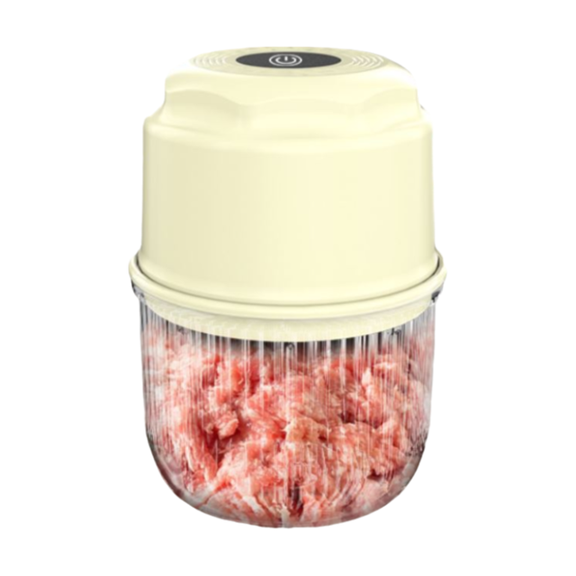 Yellow Cordless Electric Mini Food Chopper with 316 Stainless Steel Blades — image 1