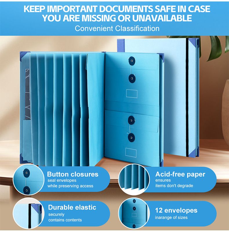 In Case I Go Missing Khaki High-Capacity Emergency Information Binder - Heavy view 3