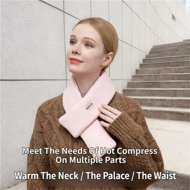 Red USB Powered Graphene Rapid Heated Scarf - 80 x 10 CM Washable Winter view 2
