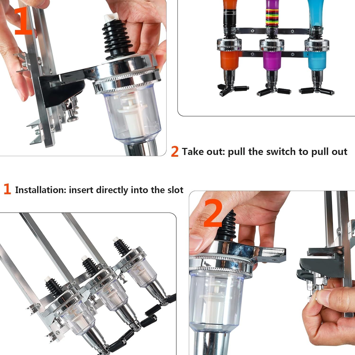 Professional Wall-Mounted Alcohol Tot Dispenser (2 Head) - Heavy Duty view 6
