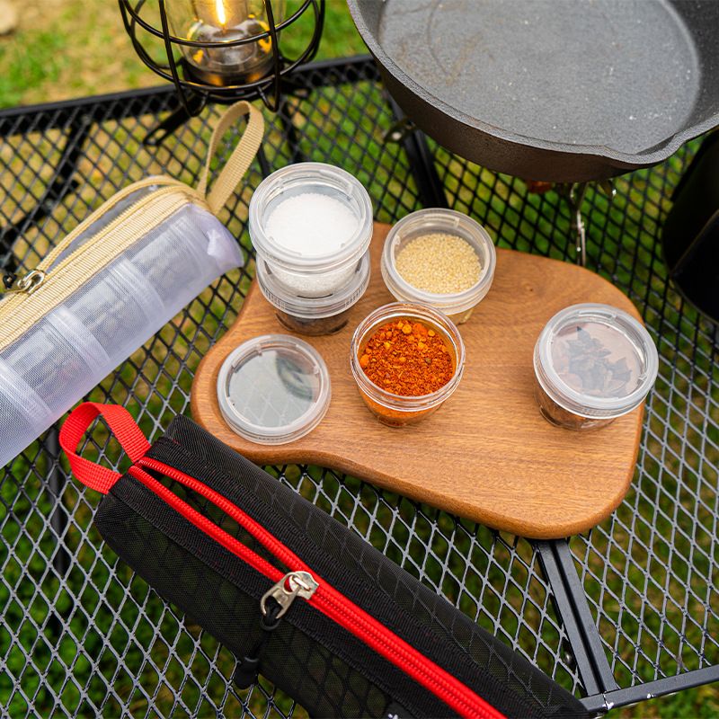 5-Piece Lightweight Stackable Outdoor Spice Jar Set for BBQ Picnic & Travel view 3