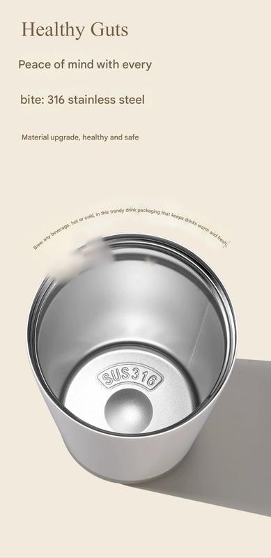 Red 316 Stainless Steel Insulated Coffee Tumbler 500ml with Dual-Use Lid view 9
